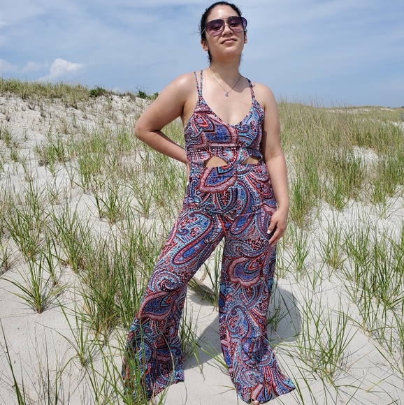 Boho paisley print Jumpsuit - Picture 1 of 4